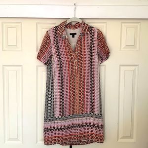 Jcrew collared pattern dress size 0